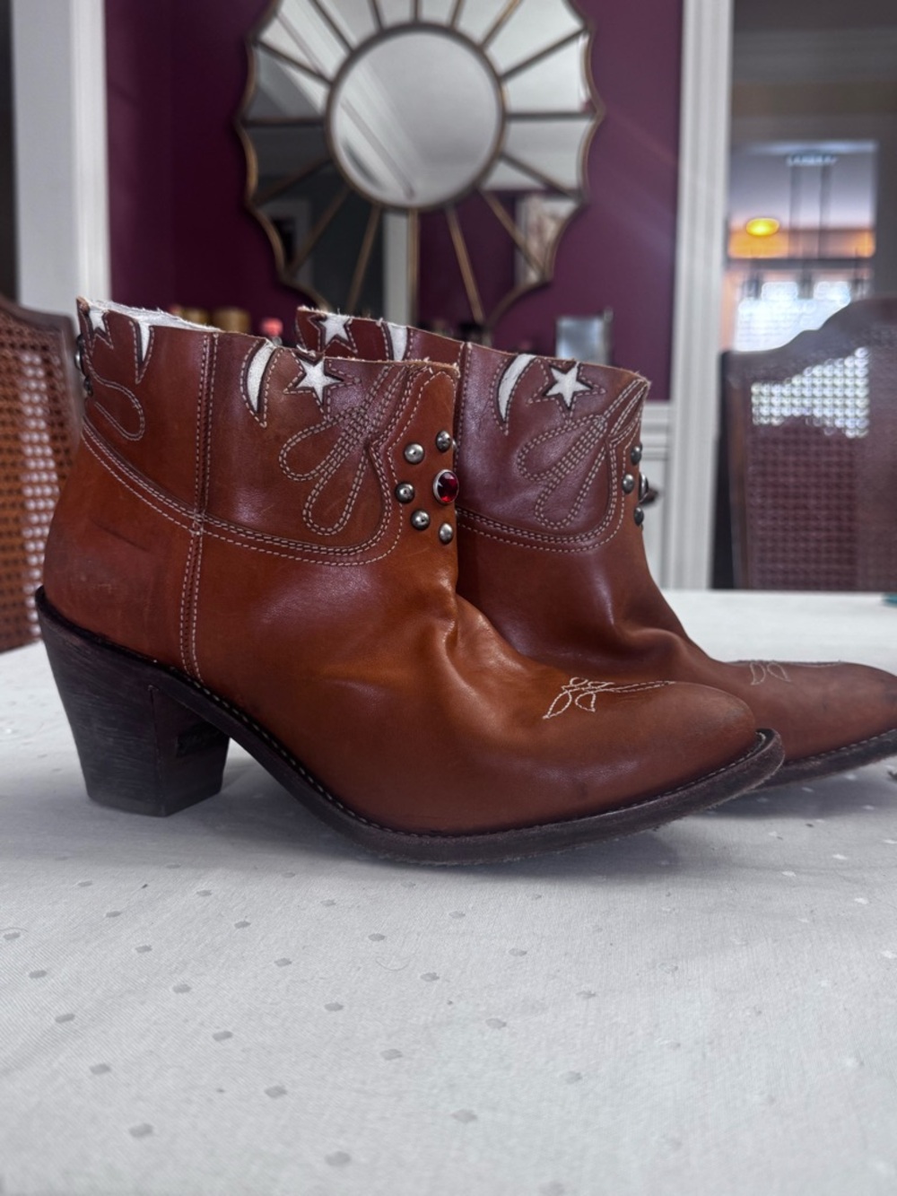 Golden goose deluxe brand cut off cowboy boots